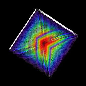 제목이 "Cubed Oscillations…"인 디지털 아트 Elkement (Elke Stangl)로, 원작, 3D 모델링
