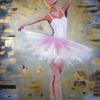 Peinture intitulée "L'art doré de la da…" par Cgd, Œuvre d'art originale, Acrylique Monté sur Châssis en bois