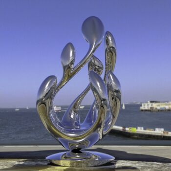 Skulptur mit dem Titel "Lifeforms#5（Medium…" von Daniel Kei Wo, Original-Kunstwerk, Edelstahl