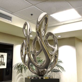 Sculpture titled "Vital Grace#2（Mediu…" by Daniel Kei Wo, Original Artwork, Stainless Steel