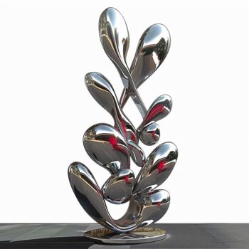Sculpture intitulée "Lifeforms#10（Small…" par Daniel Kei Wo, Œuvre d'art originale, Acier inoxydable