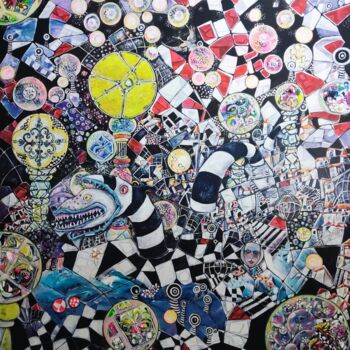 Peinture intitulée "Fragments of Imagin…" par Jaio Dos Anjos, Œuvre d'art originale, Acrylique