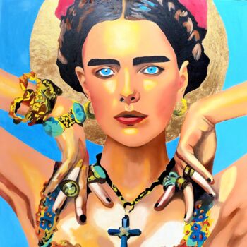 Malerei mit dem Titel "Magdala artrenard" von Estelle Renard, Original-Kunstwerk, Öl Auf Keilrahmen aus Holz montiert