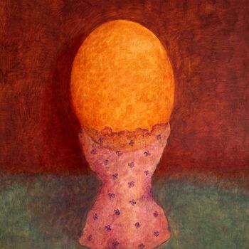 Painting titled "Perfectly Ordinary" by Albina Ayhan, Original Artwork, Oil Mounted on Wood Stretcher frame