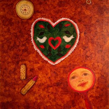 Peinture intitulée "Grandma's dressing…" par Albina Ayhan, Œuvre d'art originale, Huile Monté sur Châssis en bois
