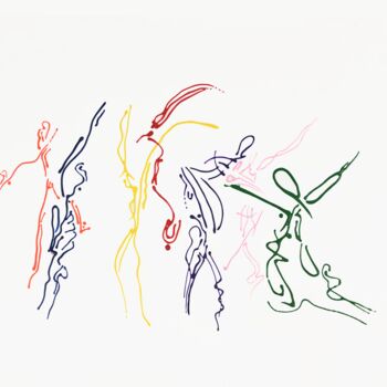 绘画 标题为“Hearts & Arrows 36” 由Charles Gibbons, 原创艺术品, 丙烯