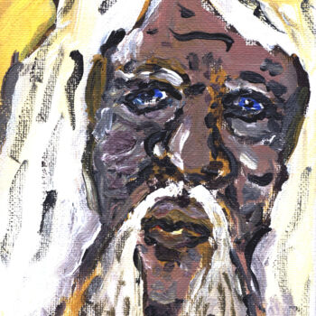 Painting titled "Möchtegern-Selfie" by Dieter Hamm, Original Artwork, Acrylic