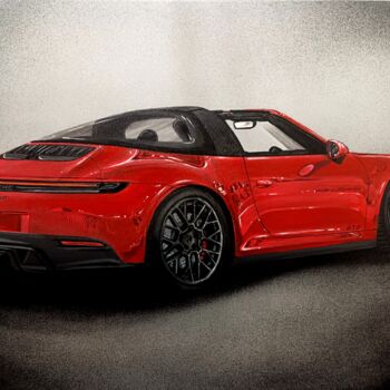 Peinture intitulée "Porsche Targa 2025" par Kevin Bardin, Œuvre d'art originale, Acrylique Monté sur Châssis en bois