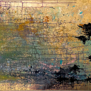Malerei mit dem Titel "Elements" von Claudia Hagn, Original-Kunstwerk, Acryl Auf Keilrahmen aus Holz montiert