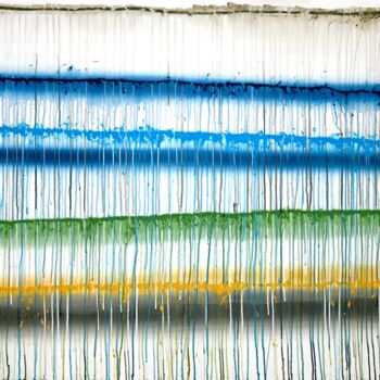 Painting titled "Drip Couture" by Sumit Ratta, Original Artwork, Acrylic Mounted on Wood Panel