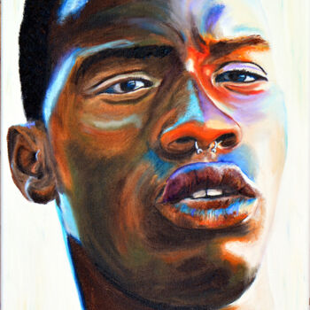 Painting titled "Mister C…" by Jacques Maupas, Original Artwork, Oil Mounted on Wood Stretcher frame