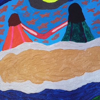 Painting titled "No name 6" by Arina Mari, Original Artwork, Acrylic Mounted on Other rigid panel