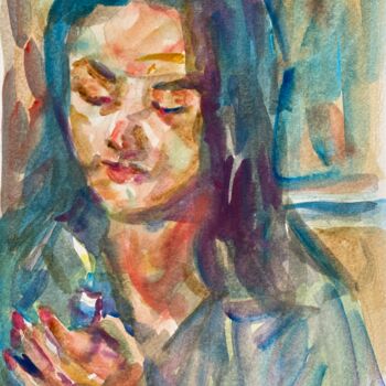 Peinture intitulée "Corner" par Xiao Han, Œuvre d'art originale, Crayon