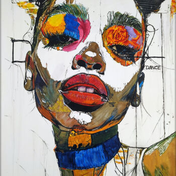Painting titled "Dance of Colors" by Alexander Aksyonov, Original Artwork, Acrylic Mounted on Wood Stretcher frame