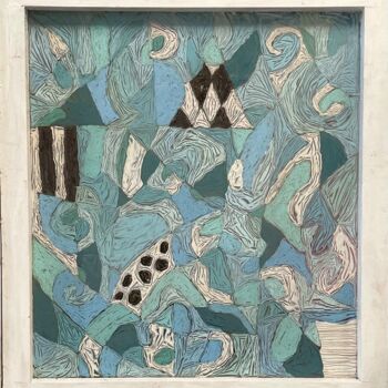 Painting titled "Bask in Heaven's Bl…" by Rosariosanchez, Original Artwork, Oil Mounted on Wood Panel