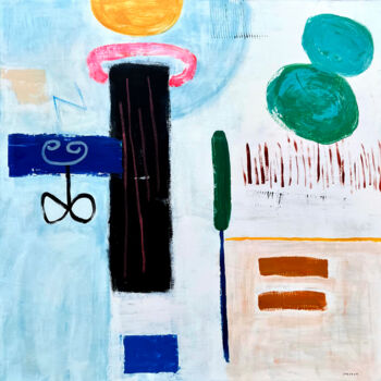 Painting titled "Louis" by Joejene C. Santos, Original Artwork, Acrylic Mounted on Wood Stretcher frame