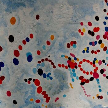 Pittura intitolato "FLYING BALLOONS" da Yes, Opera d'arte originale, Acrilico