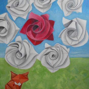 Painting titled "Bonds" by Lenka Pasker, Original Artwork, Oil Mounted on Wood Stretcher frame
