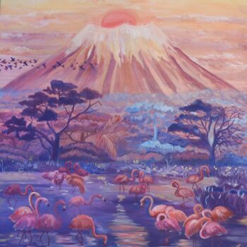 Painting titled "Kilimanjaro" by Halyna Romanova, Original Artwork, Acrylic