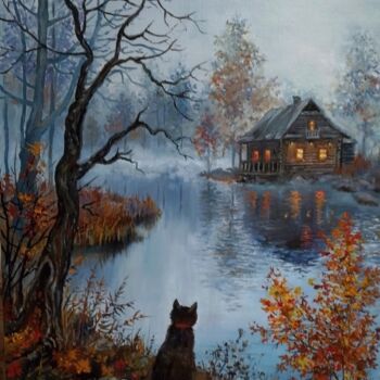 Painting titled "Нирвана" by Tatiana Moskaleva, Original Artwork, Oil