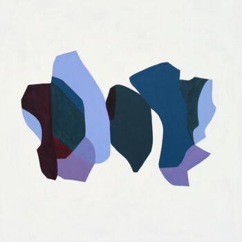 Peinture intitulée "composition with da…" par Naoko Paluszak, Œuvre d'art originale, Acrylique Monté sur Châssis en bois
