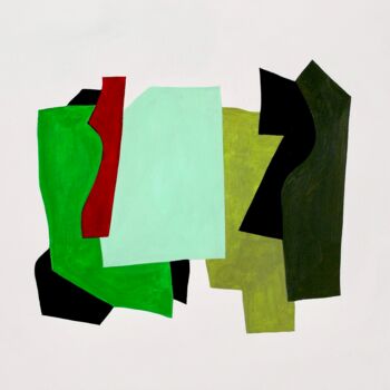 Painting titled "composition with ma…" by Naoko Paluszak, Original Artwork, Acrylic Mounted on Wood Stretcher frame