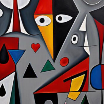제목이 "Casino in Cubism"인 미술작품 Anna Alekberova로, 원작, 기름