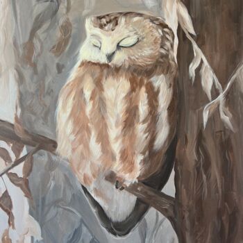 Painting titled "Peace" by Halyna Romanova, Original Artwork, Acrylic Mounted on Wood Stretcher frame