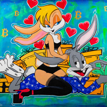 Bugs Bunny and sexy Lola Bunny painting