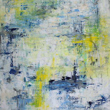 Painting titled "Snow storm on the 4…" by Peter Kilb, Original Artwork, Acrylic