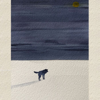 Printmaking titled "h blue" by Davide Capriata, Original Artwork, Digital Print