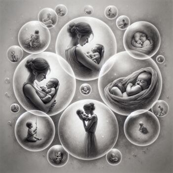 数字艺术 标题为“Mothers Love” 由Aashish Singh, 原创艺术品, 数字油画