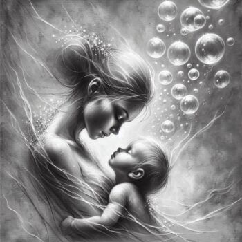 数字艺术 标题为“Mother” 由Aashish Singh, 原创艺术品, 数字油画
