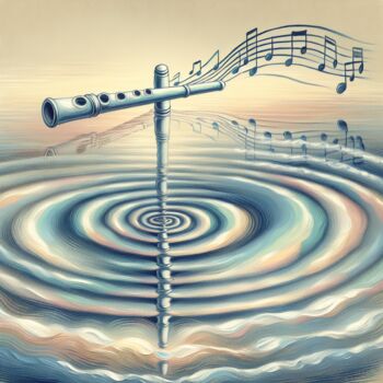 数字艺术 标题为“The Music of Water” 由Aashish Singh, 原创艺术品, 数字油画