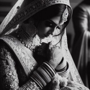 Digital Arts titled "A woman adorned in…" by Shamim Shaikh, Original Artwork, AI generated image