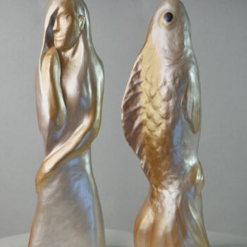Sculpture intitulée "Рыба" par Dmitrij Selagin, Œuvre d'art originale, Acrylique