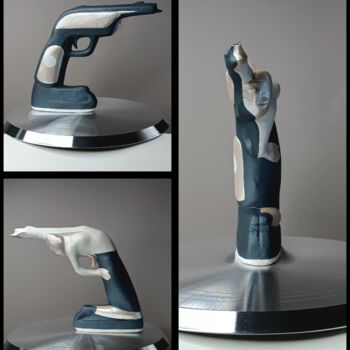 Sculpture intitulée "Киллер" par Dmitrij Selagin, Œuvre d'art originale, Acrylique
