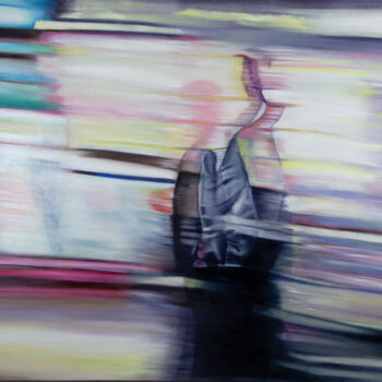 Painting titled "Merging" by Emanuela Lucaci, Original Artwork, Oil Mounted on Other rigid panel