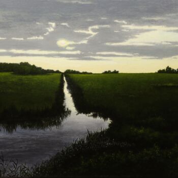 Peinture intitulée "In the meadows" par Oleg Baulin, Œuvre d'art originale, Huile Monté sur Châssis en bois