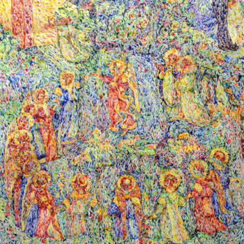 Painting titled "Flight of a Bumbleb…" by Ilarion Szemerzewski, Original Artwork, Watercolor