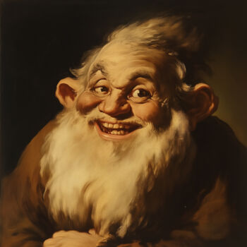 Digital Arts titled "The Dwarf’s Happy M…" by Alberto Capitani, Original Artwork, AI generated image