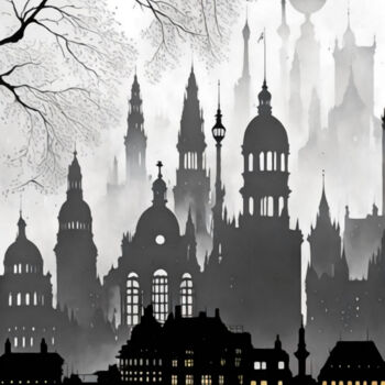 数字艺术 标题为“berlin, mystery and…” 由Si Levin, 原创艺术品, AI生成的图像 安装在artwork_cat.上