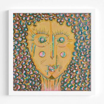 Malerei mit dem Titel "The Duke" von Ewa Dura, Original-Kunstwerk, Acryl Auf Keilrahmen aus Holz montiert