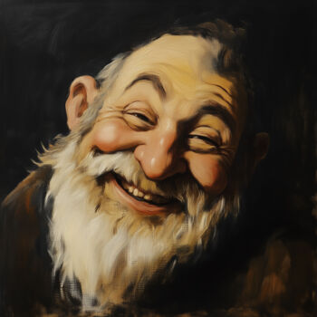Digitale Kunst mit dem Titel "The Joyful Dwarf’s…" von Alberto Capitani, Original-Kunstwerk, KI-generiertes Bild