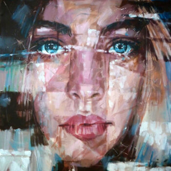 Schilderij getiteld "H. PORTRAIT" door Aleksandr Ilichev, Origineel Kunstwerk, Acryl