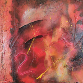 Painting titled "Chiffre chance 2" by Julien Abstrait, Original Artwork, Acrylic Mounted on Wood Stretcher frame