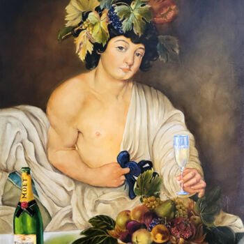 "Bacchus" başlıklı Tablo Aleks Bondar tarafından, Orijinal sanat, Petrol Ahşap Sedye çerçevesi üzerine monte edilmiş