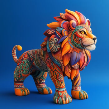 Digital Arts titled "Bold Grace: Alebrij…" by Alberto Capitani, Original Artwork, AI generated image