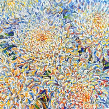 Painting titled "Enjoyment" by Andrii Chebotaru, Original Artwork, Oil Mounted on Wood Stretcher frame
