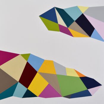 Ζωγραφική με τίτλο "Colorfields #8" από Astrid Stoeppel, Αυθεντικά έργα τέχνης, Ακρυλικό Τοποθετήθηκε στο Ξύλινο φορείο σκελ…